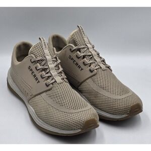 Sperry Men 10.5 Boat Shoe Sneaker Water Resistant STS19068 H20 Skiff Taupe Lace